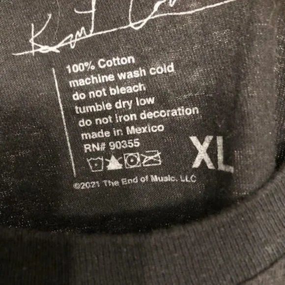 MENS KURT COBAIN T-SHIRT SIZE XL - Picture 4 of 5